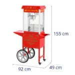 Popcornmachine incl karrtje - Afbeelding 3